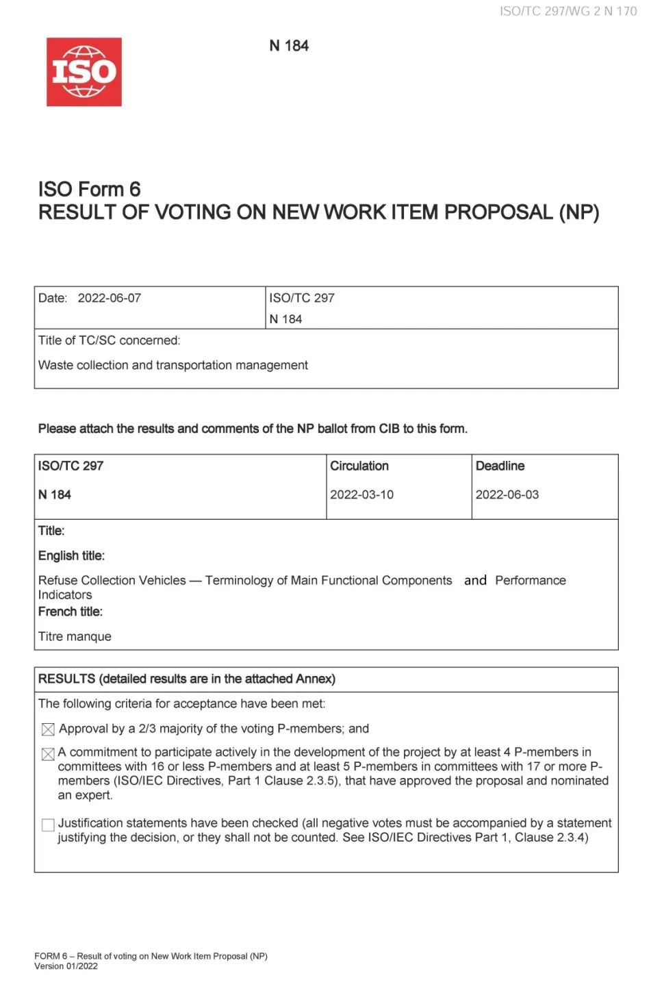 标准领跑行业丨BSport体育官网环境代表中国获得环卫首个国际标准立项！