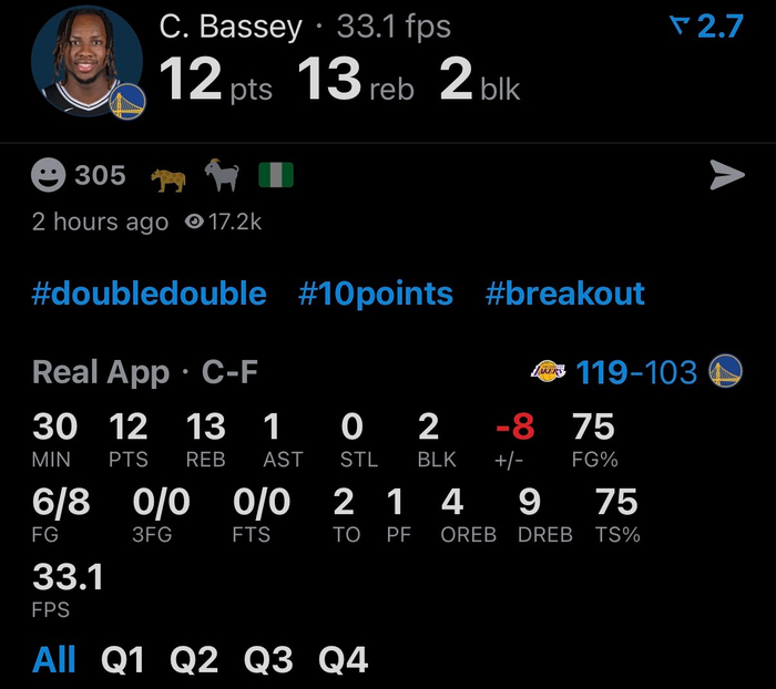 勇士新星贝西爆发 爆砍两双引领球队连胜风暴